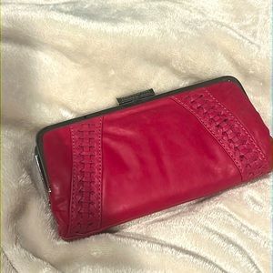 Beautiful Marc New York Hot pink/fuchsia Leather Clutch Wallet!